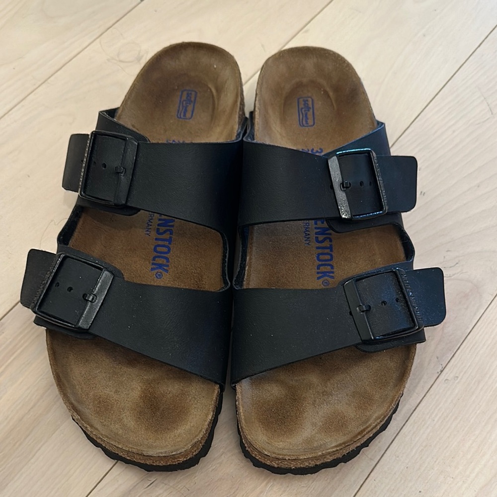Birkenstock Arizona Black Double Strap Sandals Like New